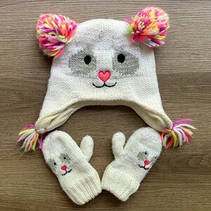 4T/5T The Children's Place Toddler Knit Hat & Mittens Winter